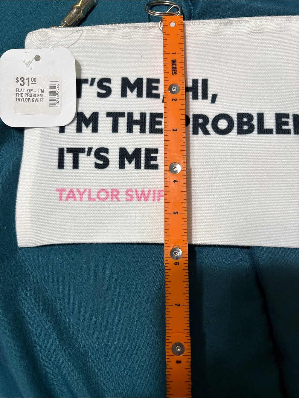 Taylor Swift Flat Zip “I’m the problem” bag - Picture 8 of 9